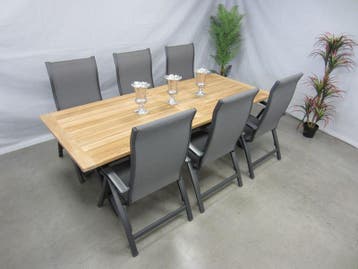 te velde tuinmeubelen tuinset milano met lucan tuintafel, Nieuw