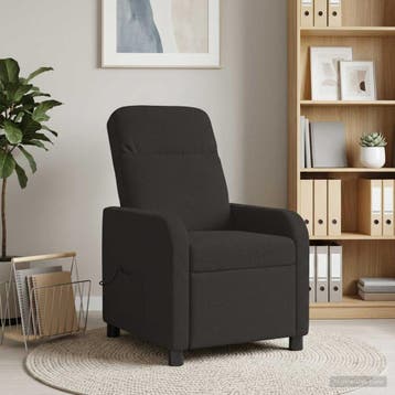 vidaXL Massage Recliner Zwart Bouclé, Huis en Inrichting, Verzenden, Nieuw
