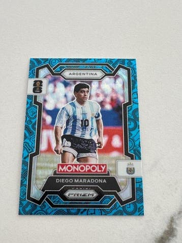 2026 Panini Prizm Monopoly Diego Maradona Blue - 1 Card -, Nieuw
