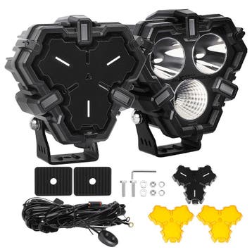 LED Driving Lights 5 Combo Spot Flood 120W White DRL offr..., Auto-onderdelen, Verzenden, Nieuw, Universele onderdelen