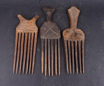 Set van 3 kammen - Baule - Ivoorkust