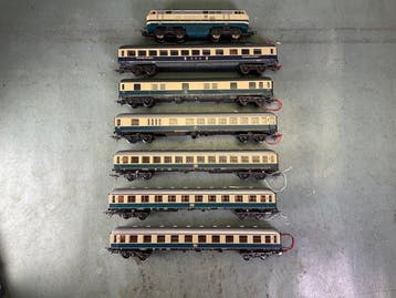 Lima H0 - Modeltrein (7) - BR 218 met zes rijtuigen - DB, Nieuw