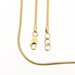Gouden slangenschakel ketting, Ophalen of Verzenden, Gebruikt, Overige kleuren, Goud