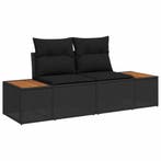 vidaXL Tuinbank Zwart 184 x 62 x 85cm poly rattan, Tuin en Terras, Tuinsets en Loungesets, Verzenden, Nieuw, Rotan