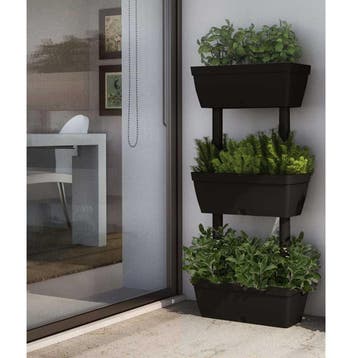 vidaXL Plantenbakken 6 st 100 cm antracietkleurig, Verzenden, Nieuw, Minder dan 60 cm, 60 cm of meer