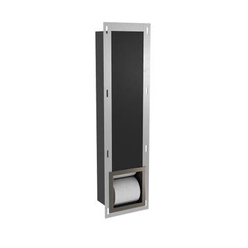 Reserve Toiletrolhouder Inbouw BWS Geborsteld Gunmetal, Ophalen of Verzenden, Nieuw, Bad