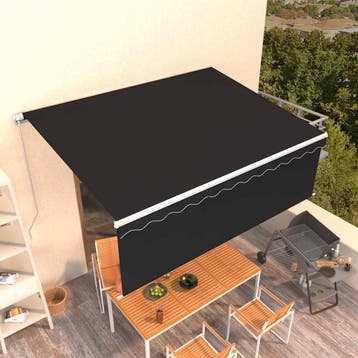 vidaXL Luifel handmatig uittrekbaar met rolgordijn 4x3 m, Verzenden, Nieuw