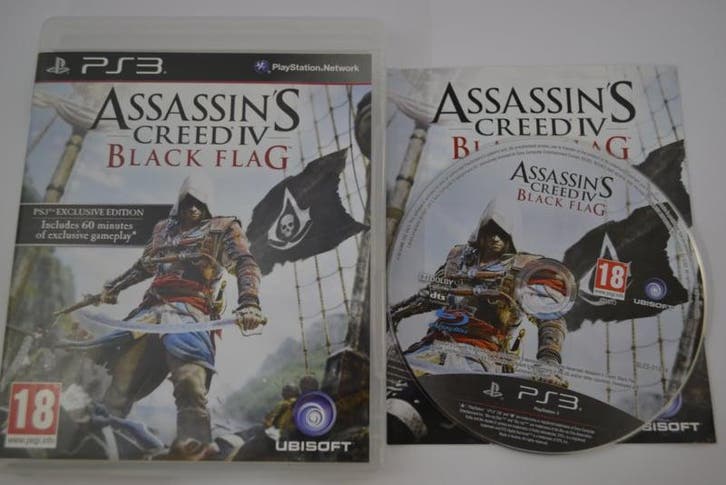 Assassins Creed IV - Black Flag (PS3), Spelcomputers en Games, Games | Sony PlayStation 3, 1 speler, Zo goed als nieuw, Online