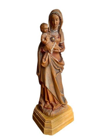 Beeld - Madonna met Kind - Hout - 1950-1960