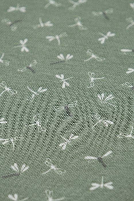 9,90 × 1,40 meter Premium Panama - Libellule op mosgroene, Antiek en Kunst, Antiek | Kleden en Textiel