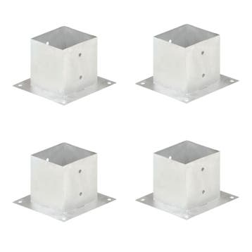 vidaXL Paalankers 4 st 141 mm gegalvaniseerd metaal, Verzenden, Nieuw