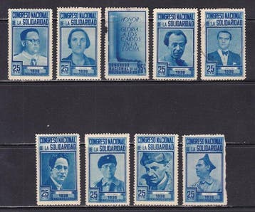 Spanje 1936 - Hulde aan de SU - Nationaal, Gestempeld