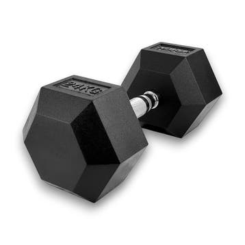 Hex dumbbell 24 kg - gietijzer/rubber, nieuw in doos, Verzenden, Nieuw