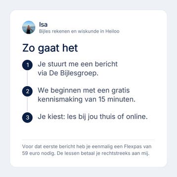 Bijles rekenen in Heiloo, basisschool tot en met vwo, Privéles, Bijles