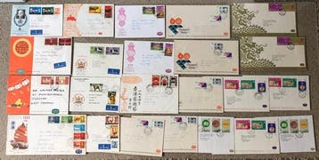 Hongkong - Partij van betere Eerstedagsbrieven (FDC) uit de, Gestempeld