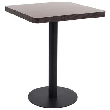 vidaXL Bistrotafel 60x60 cm MDF donkerbruin, Huis en Inrichting, Tafels | Eettafels, Verzenden, Nieuw