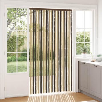 vidaXL Insecten Gordijn Chenille Donkerbruin, Beige 118 x, Verzenden, Nieuw, Bruin