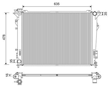 Radiateur o.a: Hyundai, Kia, Sonata - Magentis (GE), Ophalen of Verzenden, Nieuw, Hyundai