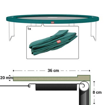 Trampoline Rand Favorit Berg 330 cm Groen, Kinderen en Baby's, Speelgoed | Buiten | Trampolines, Ophalen of Verzenden, Nieuw