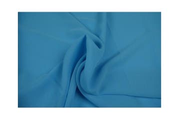 15 meter chiffon stof - Aqua blauw, 120 cm of meer, Polyester, Verzenden, Blauw