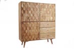 Massief houten dressoir MYSTIC LIVING 140cm natuurlijk, Ophalen of Verzenden, Nieuw