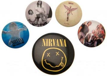 Nirvana Button 5-pack officiële merchandise, Ophalen of Verzenden, Nieuw, Kleding