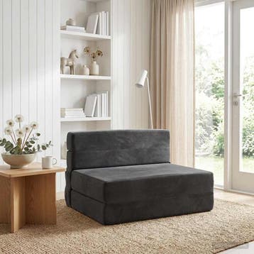 vidaXL Vouwbare Bankbed Donkergrijs 70 x 72 x 60 cm Stof, Verzenden, Nieuw, Stof, Minder dan 150 cm
