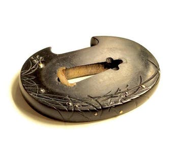 Shakudo Tanto Tsuba - Japan - Edo Periode (1600-1868)