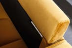 Design 3-zits loungebank COSY VELVET 220cm mosterdgeel, Ophalen of Verzenden, Nieuw