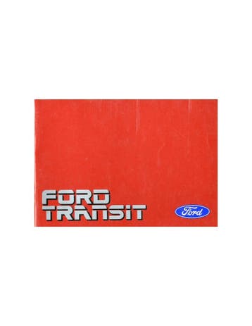1990 FORD TRANSIT INSTRUCTIEBOEKJE DUITS