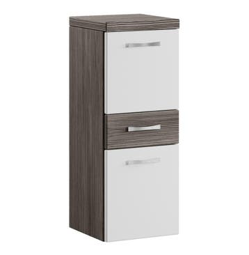 Badkamerkast Alba 30 x 30 x 83 cm Grijs Eiken Wit, Verzenden, Nieuw, (Half)hoge kast