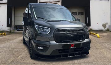 X-Form Voorlip Glanzend Zwart Ford Transit Facelift, Voor, Nieuw, Ophalen of Verzenden, Ford