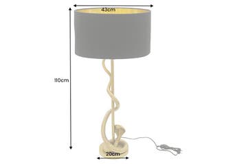 Tafellamp COBRA 110 cm, zwarte lampenkap, gouden frame -, Ophalen of Verzenden, Nieuw