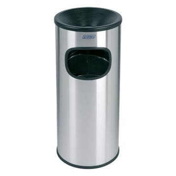Afvalbak + Asbak | RVS (Geborsteld) | 30L | Los Deksel |, Verzenden, Nieuw in verpakking