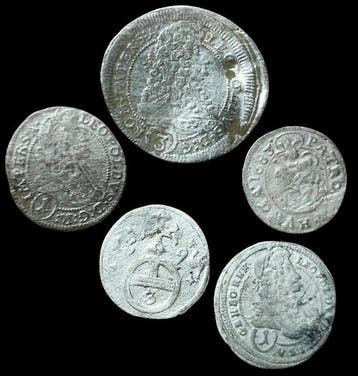 Europa, Oostenrijk. Leopold I (1657–1705). Set of 5 coins,, Postzegels en Munten