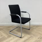 Dauphin vergaderstoel, zwart - chroom, Huis en Inrichting, Stoelen, Gebruikt, Zwart, Ophalen of Verzenden, Eén