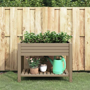 vidaXL Plantenbak verhoogd 110x45x79 cm polypropeen, Tuin en Terras, Kunststof, 100 cm of meer, Verzenden, Nieuw