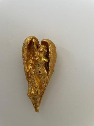 Ernst Fuchs (1930-2015) - Schutzengel gold, Antiek en Kunst