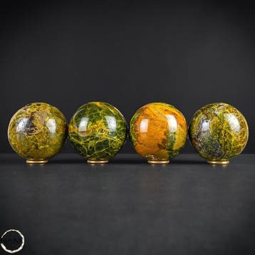 Groene opaal bolletjesset – Levende energie in volmaakte
