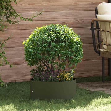 vidaXL Plantenring Olijf Groen 40 x 40 x 20 cm Koudgewalst, Minder dan 30 cm, Verzenden, Minder dan 60 cm, Nieuw