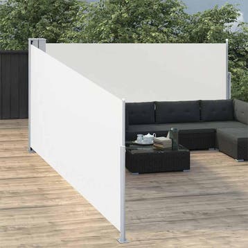 vidaXL Windscherm uittrekbaar 100x1000 cm crème, Verzenden, Nieuw