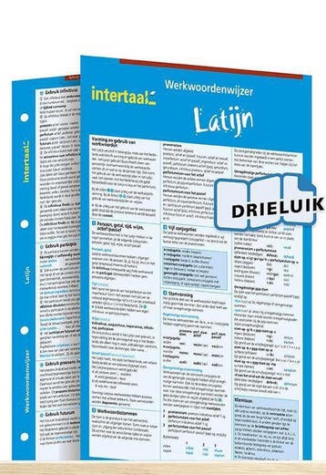 Werkwoordenwijzer Latijn uitklapkaart - Intertaal, Verzenden, Zo goed als nieuw, Intertaal