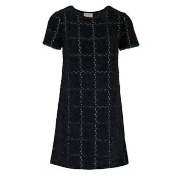 Friendly Sweater • zwart groen geruite jurk • L, Verzenden, Zwart, Maat 42/44 (L), Nieuw