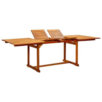 vidaXL Tuintafel (160-240)x100x75 cm massief acaciahout, Tuin en Terras, Tuintafels, Verzenden, Nieuw, Hout