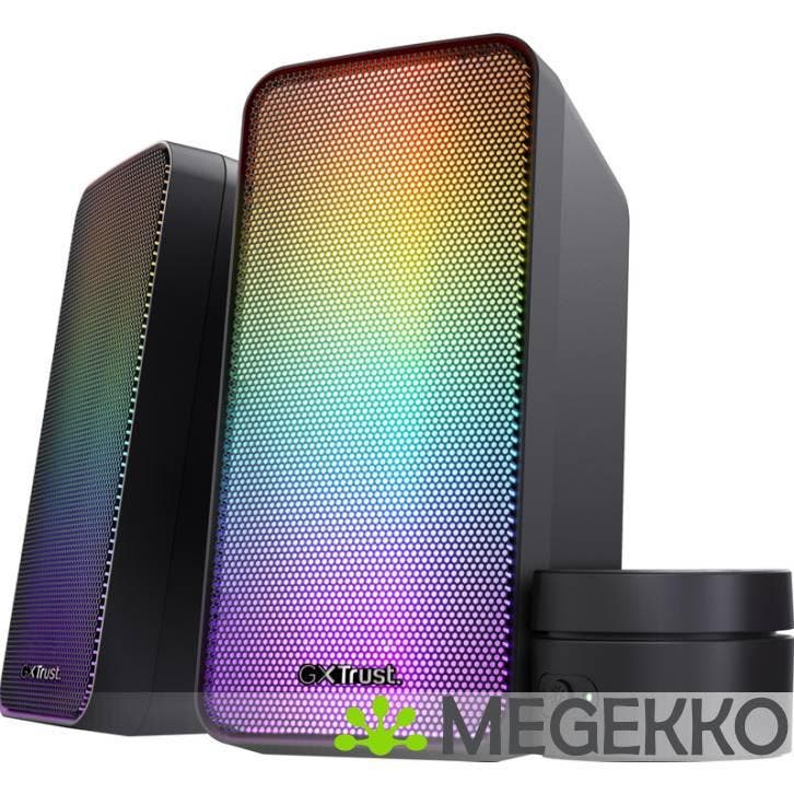Trust GXT 611 Wezz 2.0 PC Speakerset RGB Zwart, Computers en Software, Pc speakers, Nieuw, Verzenden