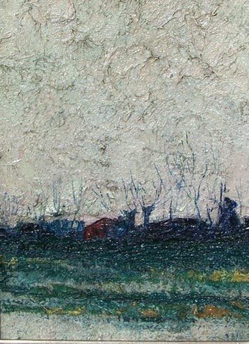 Peter van den Braken (1896-1979) - Landschap met knotwilgen.