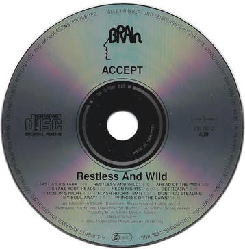 Accept – Restless And Wild (CD, 1992), Ophalen of Verzenden, Gebruikt