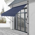 Klem zonwering luifel uitschuifbaar donkerblauw 350x120 cm, Tuin en Terras, Zonneschermen, Verzenden, Nieuw