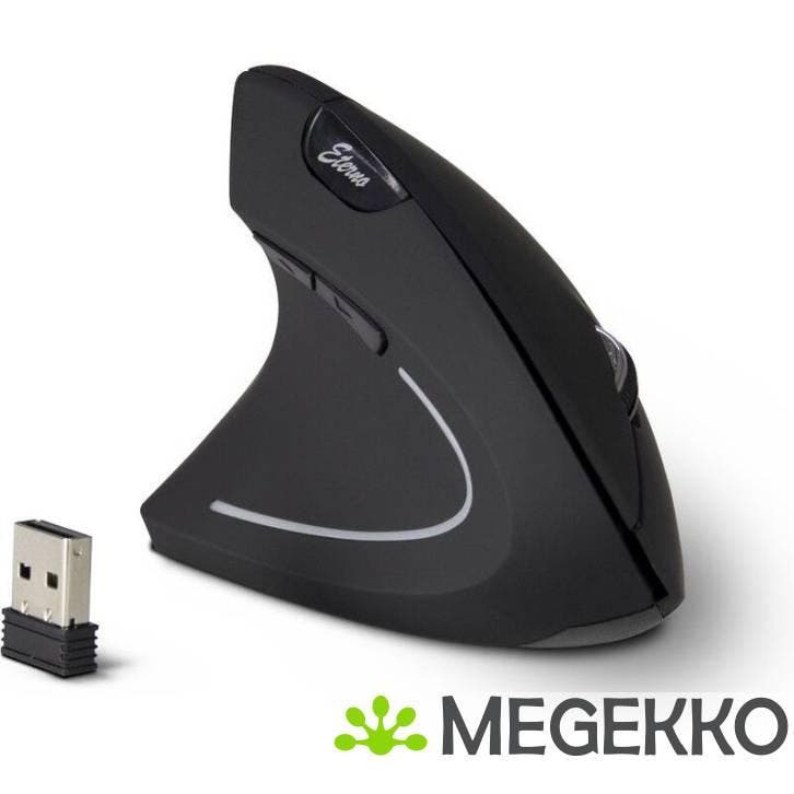 Inter-Tech KM-206L muis RF draadloos + USB Optisch 1600 DPI, Computers en Software, Muizen, Nieuw, Verzenden