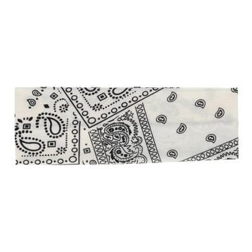 Haarband Stof 7cm - Paisley Patroon - Wit, Sieraden, Tassen en Uiterlijk, Nieuw